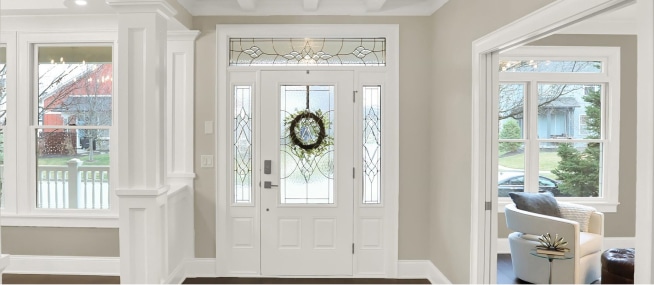 inside view of new white front door