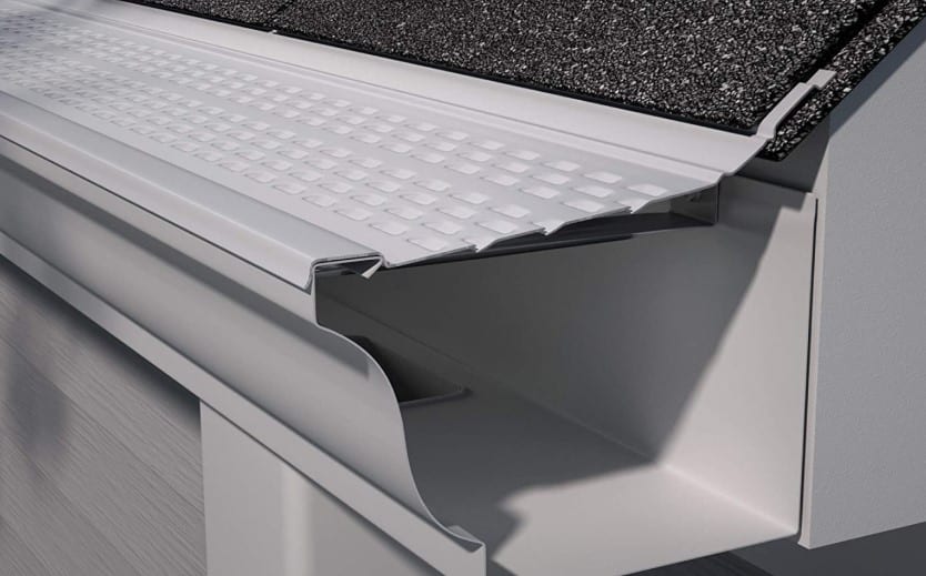 close up of gutter guard